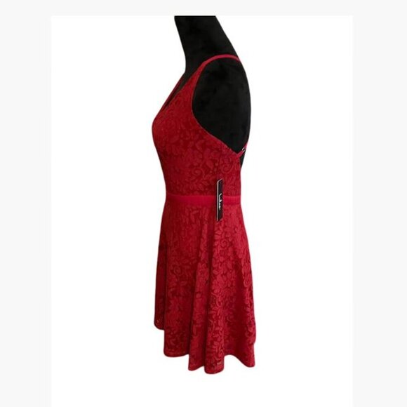 Lulus Dancing in the Moonlight Mini Dress in Red Wine Size M NWT Scarf Separate - Picture 5 of 13